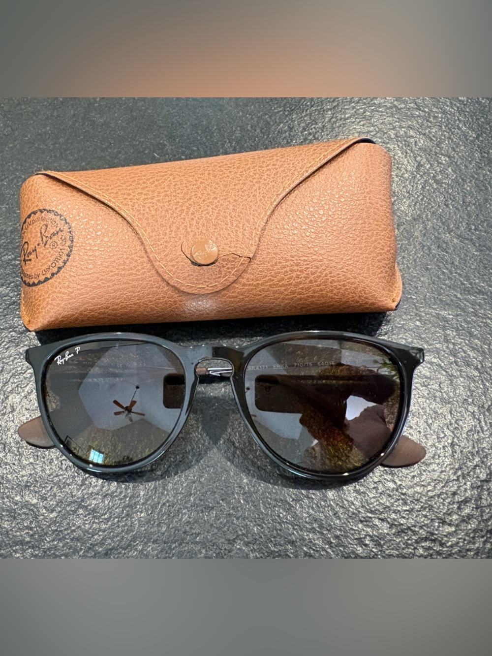 Ray-Ban Erika RB4171 710/T5 Tortoise Havana Polarized Gradient 54-18 Sunglasses